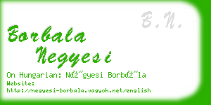 borbala negyesi business card